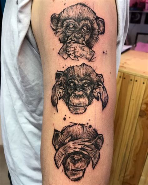 hear no evil monkey tattoo|28 Hear No Evil See No Evil Speak No Evil Tattoos with Meanings